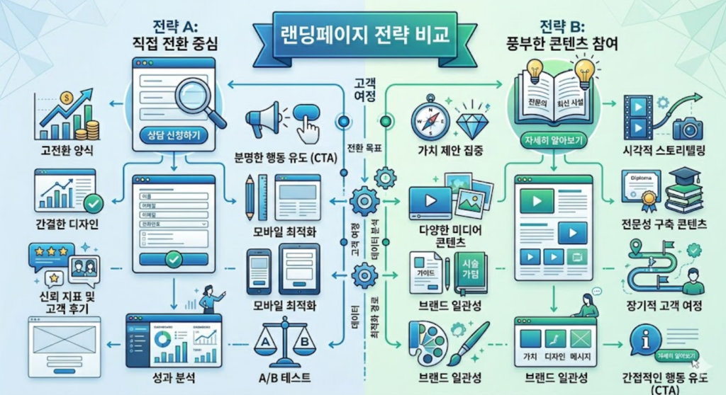 가격할인 펀넬과 가치소구 펀넬 비교 인포그래픽